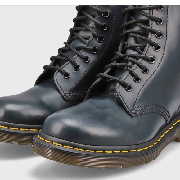 Marine Leather Lace-Up Bootstraps - Picture 2 of 4